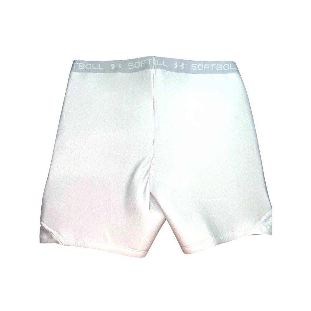 NEW Under Armour Women's Compression Slider Shorts White Size 2XL New With Tags - Picture 8 of 8